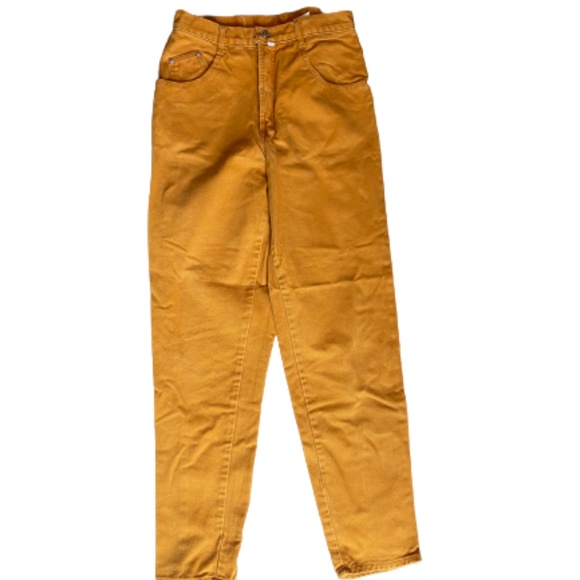 Vintage Denim - No! Jeans Absolutely Blues Vtg 80s mustard Denim Jeans size 27 MOM high waist